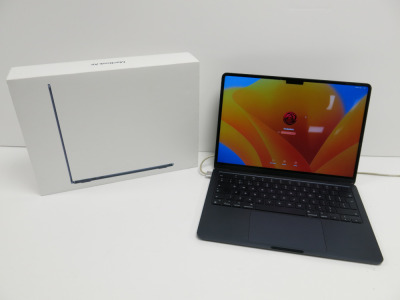 Apple 13.6" MacBook Air, Model A2681, S/N HN2LYP6Q1Y. Sequoia 15.3.1. Apple M2, 16GB Memory, 500GB SSD. Comes in Box with Charger.