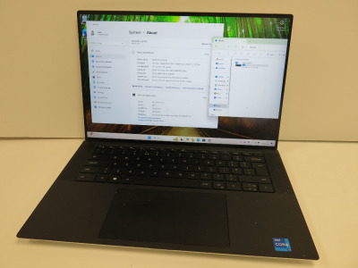 Dell XPS 15" Laptop, Model XPS 15 9510. Running Windows 11 Pro. 11th Gen Intel Core i7-11800H @ 2.30GHz, 16GB RAM, 476GB HDD. Comes with PSU.
