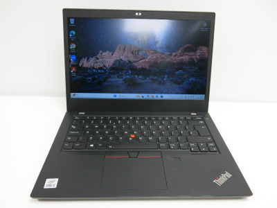 Lenovo 14" ThinkPad, Model L14 Gen 1. Running Windows 11 Pro. Intel Core i5-10210U, CPU @ 2.11GHz, 8GB RAM, 237GB HDD. Comes with PSU.