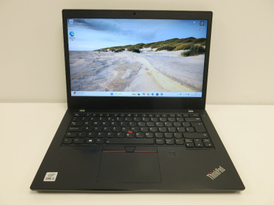 Lenovo 14" ThinkPad, Model L14 Gen 1. Running Windows 11 Pro. Intel Core i5-10210U, CPU @ 2.11GHz, 8GB RAM, 237GB HDD. Comes with PSU.