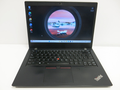 Lenovo 14" ThinkPad, Model L14 Gen 1. Running Windows 11 Pro. Intel Core i5-10210U, CPU @ 2.11GHz, 8GB RAM, 237GB HDD. Comes with PSU.
