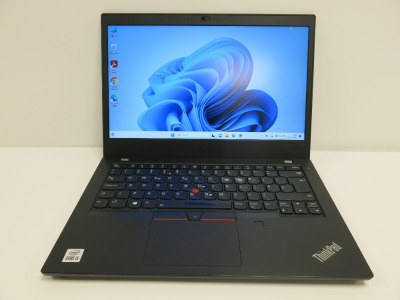 Lenovo 14" ThinkPad, Model L14 Gen 1. Running Windows 11 Home. Intel Core i5-10210U @ CPU @ 1.60GHz, 8GB RAM, 118GB HDD. Comes with PSU