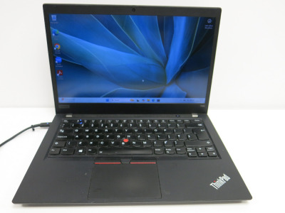 Lenovo 14" ThinkPad, Model T490. Running Windows 11 Pro. Intel Core i5-8265U, CPU @ 1.60GHz, 8GB RAM, 237GB HDD. Comes with PSU.