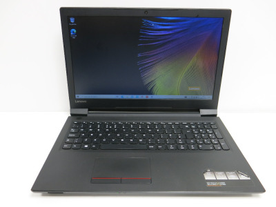 Lenovo 15.6" Laptop, Model V110. Running Windows 10 Home. Intel Core i3-6006U, CPU @ 2.00GHz, 8GB RAM, 426GB HDD. Comes with PSU.