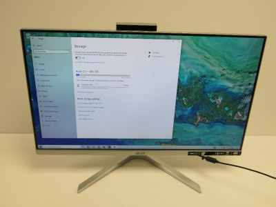 Acer 24" All in One PC, Model Aspire C24-865 with Magnetic Webcam, Running Windows 10 Home. Intel Core i3-8130, CPU @ 2.21GHz, 8GB, 465GB.