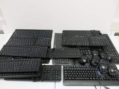 Assorted Keyboards & Mouse to Include: 17 x Assorted Keyboards (11 x Wired & 6 x Wireless) & 7 x Mouse (3 x Wired & 4 x Wireless).