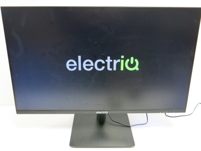 ElectriQ 27" LED Monitor, Model eiQ-27MF75l with Power Supply.