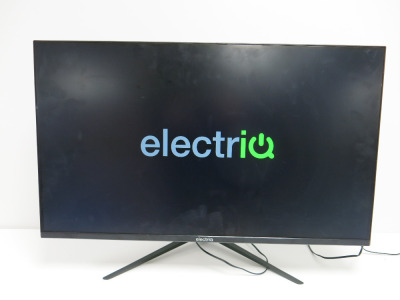 ElectriQ 27" LED Monitor, Model eiQ-27MF75l-V2 with Power Supply.