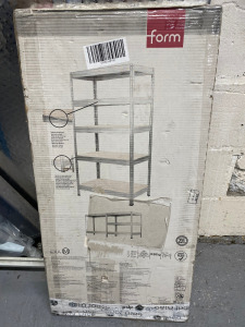 2 x Heavy Duty Self Assembly 4 Shelf Storage Racks, Including Box of 4 Additional Shelves and 2 Loose Shelves.