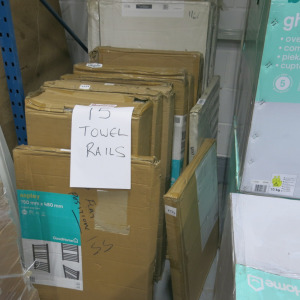 15 x Assorted Sizes & Brands of Towel Rails.