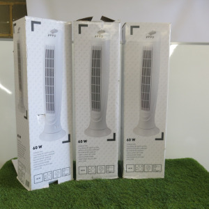 3 x Kingfisher 60w Tower Fan. Come in Original Boxes.