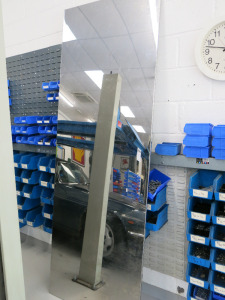 MOT/Workshop Mirror. Size 243 x 85cm.