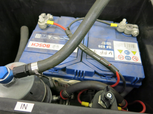 Bespoke Made Fuel Extraction Motor with Bosch S4 026, Battery 12v, 70ah. Fixed in Crate.