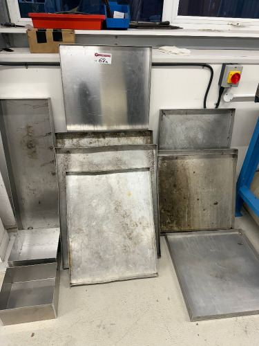 11 x Assorted Aluminium Drip Trays.