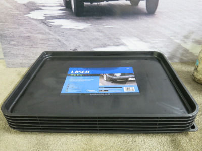 6 x Laser 24" Plastic Drip Trays.