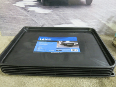 6 x Laser 24" Plastic Drip Trays.