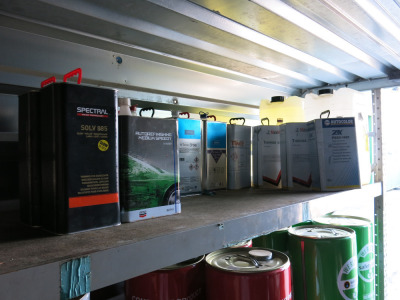 13 x Assorted Tins & Containers of Various Thinners to Include: 10 x 5L (5 x Full & 5 x Part) & 2 x 4L (Part) (As Viewed).