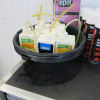 Crate Containing an Assortment of Drip Trays, Oil Cans, Degreaser, Grease, Funnels & Adhesive (As Viewed). - 2