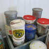 Crate Containing an Assortment of Drip Trays, Oil Cans, Degreaser, Grease, Funnels & Adhesive (As Viewed). - 8