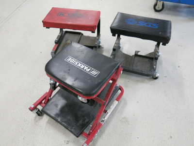 3 x Assorted Mobile Stalls to include: Parkside, SDS & K Tools.