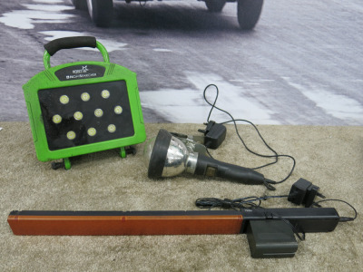 3 x Vehicle Inspection Lights to Include: 1 x Yongnuo, 1 x Sealey & 1 x Workstar.