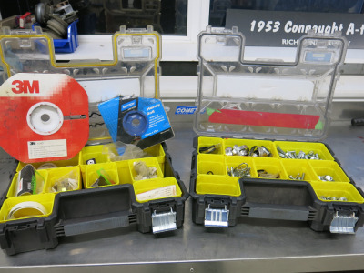 3 x Stanley Fat Max Deep Pro Organisers with Assortment of Consumables (As Viewed/Pictured).