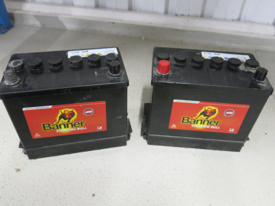2 x Banner 12v, 38ah Batteries.