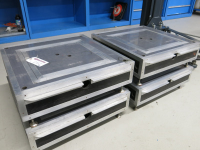Set of 4 x Car Platforms (RF/LF/LR/RR) with Insert Top. Size H14 x 60 x 60cm.