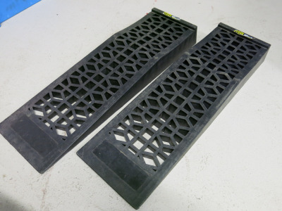 Pair of BG Racing Heavy Duty Plastic Ramps. Size L68 x D19cm.