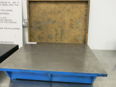Steel Surface Plate with Wood Cover. Size H13 x W61 x D51cm.