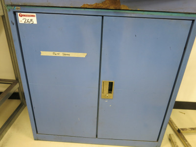 Lista 2 Door Metal Cabinet with 2 Shelves. Size H100 x W100 x D50cm.