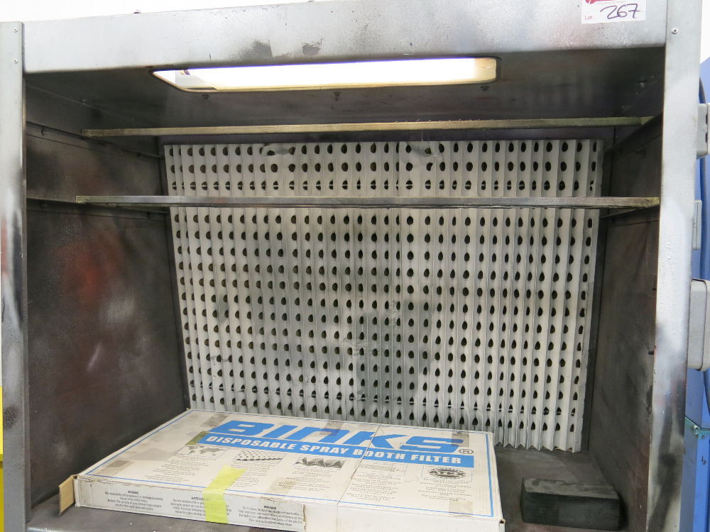 Parts Paint Spraybooth with Light & Filter Extraction and Box of Binks ...