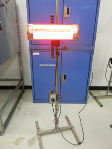 FMT6900 Infrared Drying Lamp with HLPT Controls on Stand.