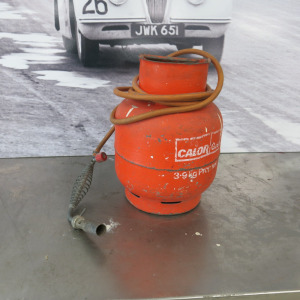 Used Color Gas 3.9Kg Bottle with Blow Torch Attachment.