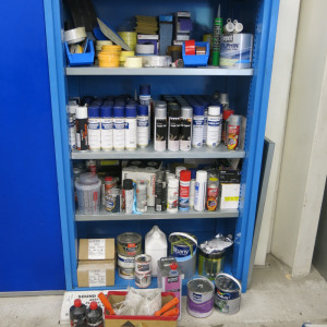Crates of Assorted Car Detailing & Acrylic Top Coat, with Quantity of Fillers, Hardeners, Rolls of Tape, Rags, Lint Free Cloth, Sponges, Etc (As Viewed/Pictured).