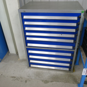 Bott 10 Drawer Metal Cabinet. Size H100 x W75 x D50cm.