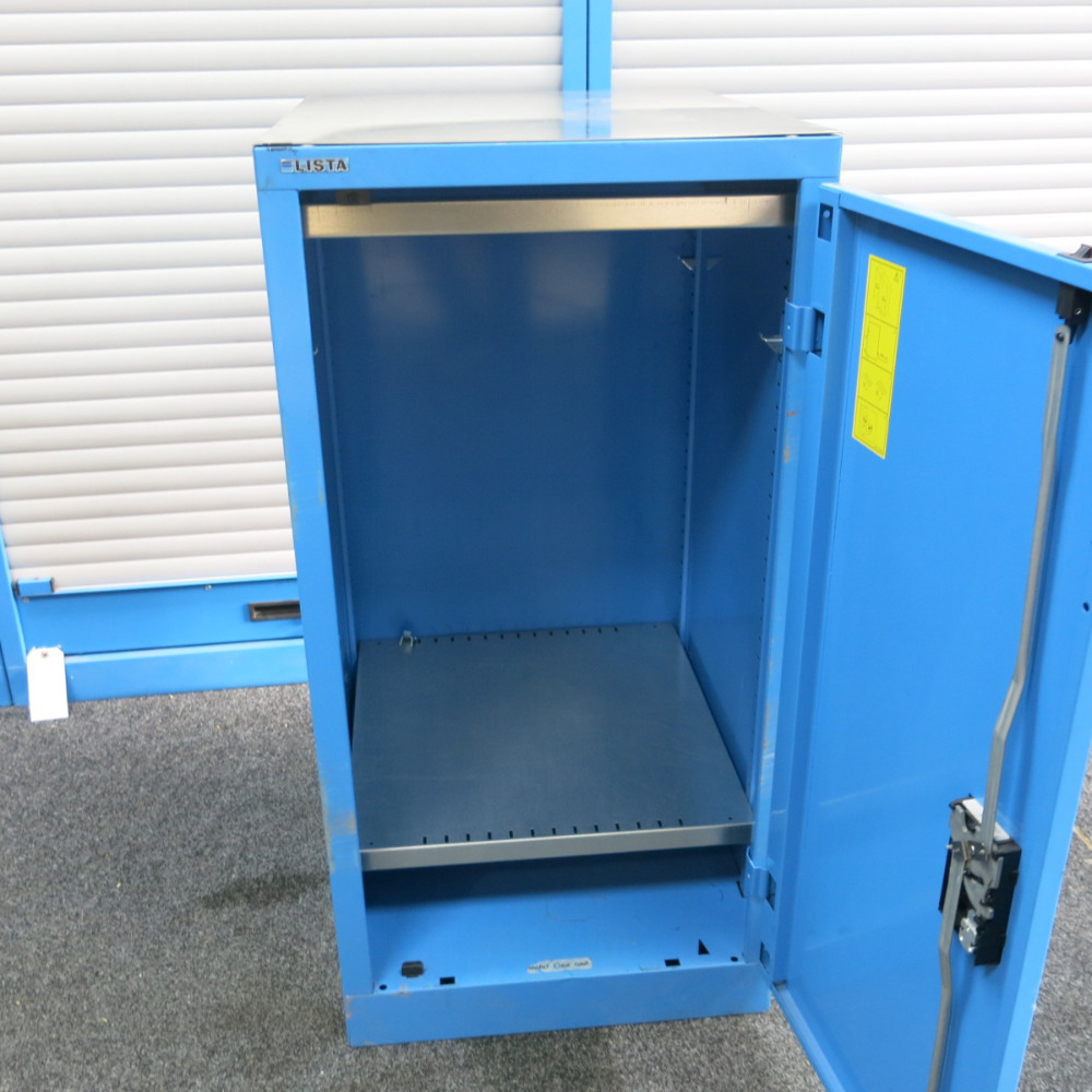 Lista Heavy Duty Single Door Cupboard in Blue with 2 Shelves. Size H100 ...