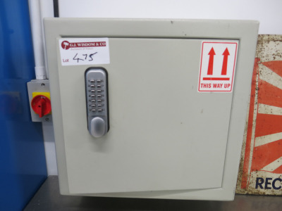Wall Mounted Key Safe with Code Lock (Open). Size H44 x W45 x D22cm.