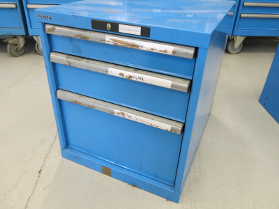 Lista 3 Draw Metal Cabinet. Size H65 x W56 x D72cm.