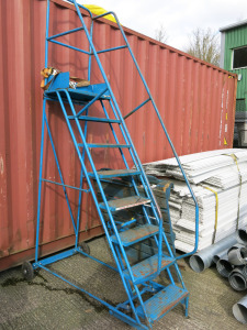 Klime-Eeze Tred Mobile Steps in Yard.