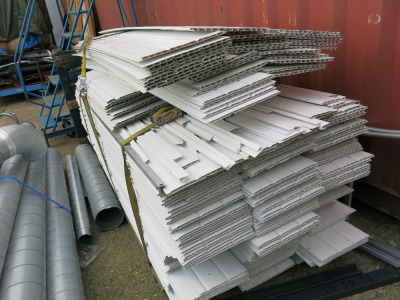 Pallet of Approx 350 x Click Ceiling or Wall Panelling. Size Approx 245 x 30cm.
