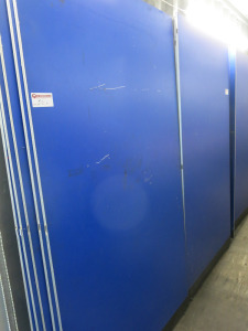 19 x Sections of Interlocking Exhibition Partioning in Blue. Size H210 x W120cm.