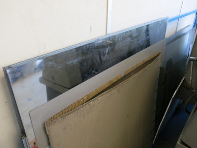 Blue Rack with Assorted Sheets of Steel to Include: Approx 13 x 100cm x 210cm (1.5-3mm), 4 x 120cm x 120cm (4mm) & Other Offcuts (As Viewed).