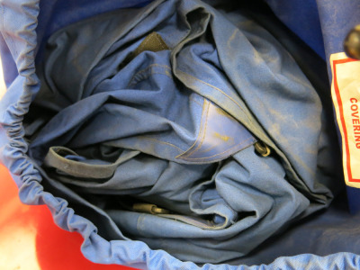 Classic Additions Blue Canvas Car Cover in Bag.