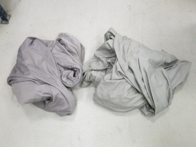 2 x Unbranded Grey Car Covers.