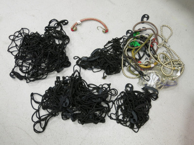 Assortment of Elastic Cargo Nets & Bungies (As Viewed).