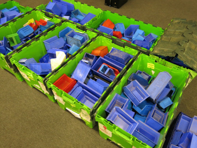 Approx 700 x Assorted Make & Size Bins to Include: Lin Bin, Barion, Mota Link, Barton & Others (As Viewed). NOTE: crates not included.