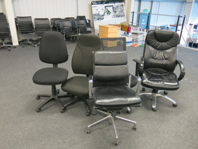 5 x Assorted Swivel Office Chairs.