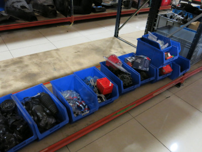 11 x Bins of Assorted Jaguar Electric Components & Parts to Include: V6, V12 Distributor Caps, Points & Other (As Viewed & Inspected).