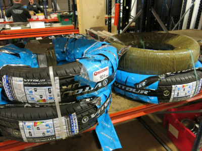 4 x Packaged/New Vitour Galaxy R1 Tyres, 185/80R14 95TXL WSW. (Classic Car)